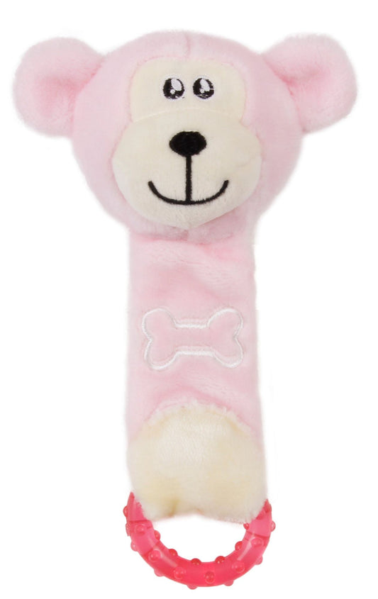 Moo-Born' Plush Squeaky and Crinkle Newborn Rubber Teething Cat