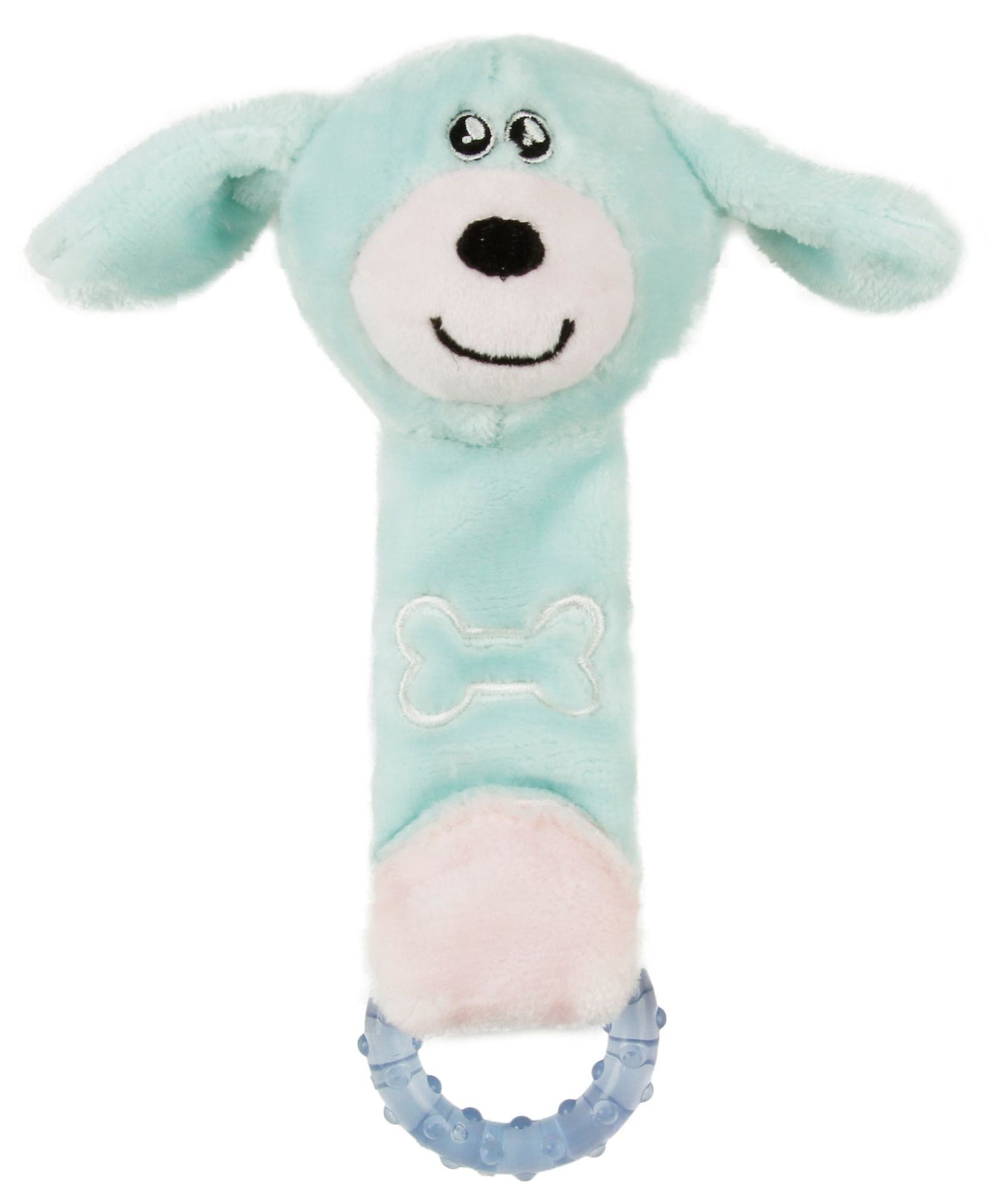 Moo-Born' Plush Squeaky and Crinkle Newborn Rubber Teething Cat