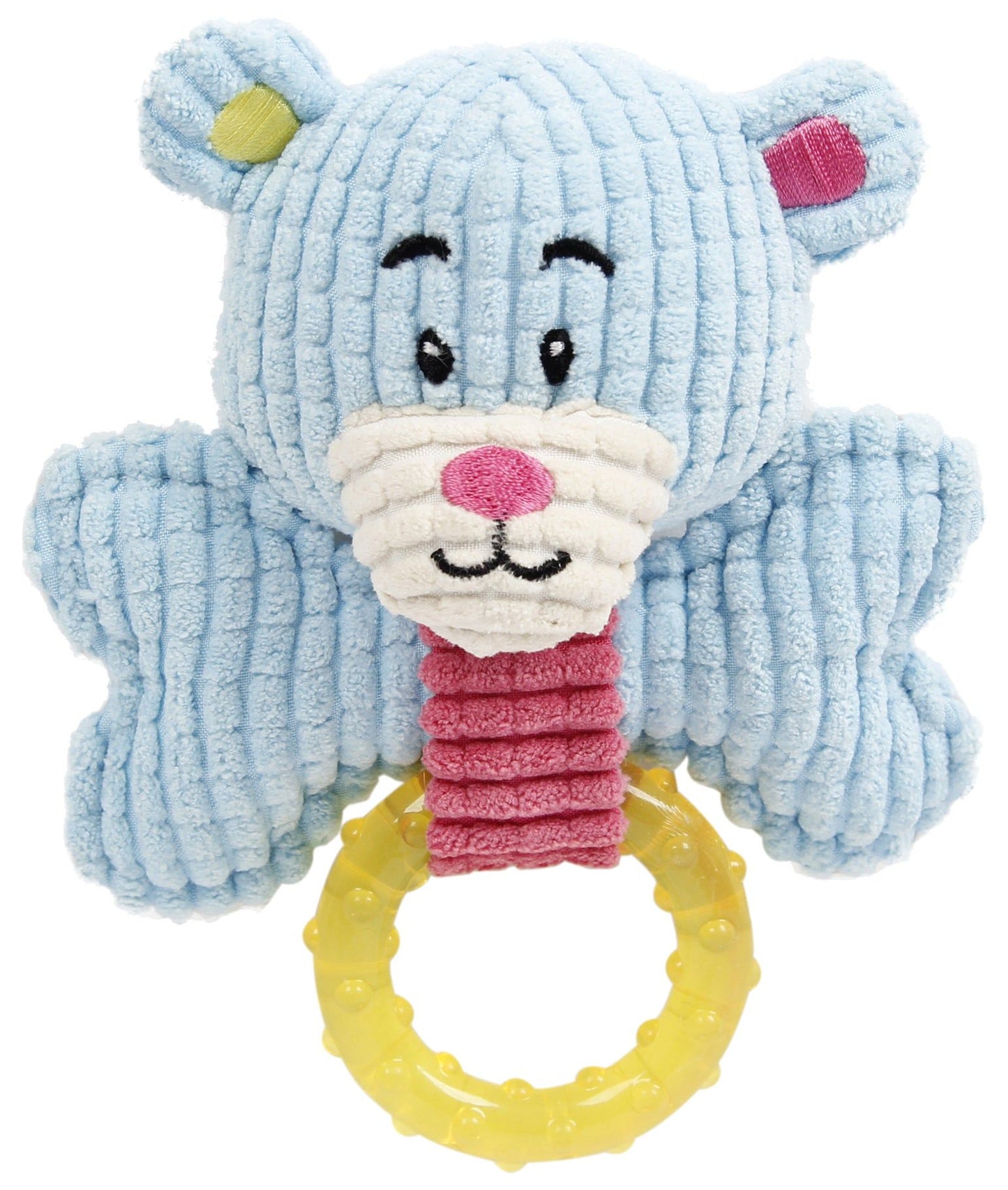 Plush Squeaking and Rubber Teething Newborn Puppy Dog Toy