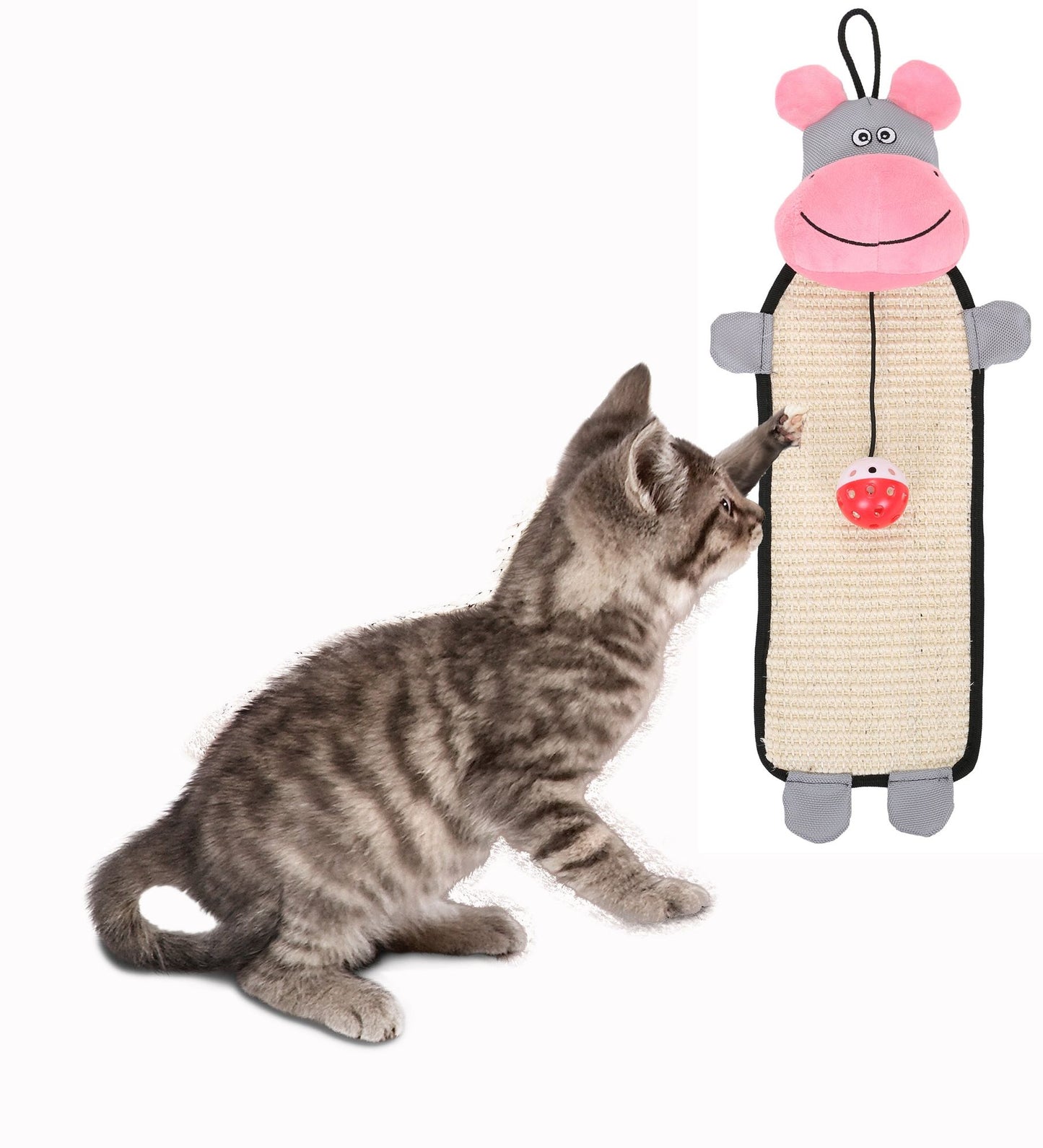 Paw-Pleasant Eco-Natural Sisal and Jute Hanging Carpet Kitty Cat