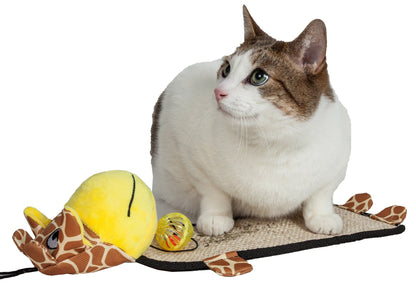Paw-Pleasant Eco-Natural Sisal and Jute Hanging Carpet Kitty Cat