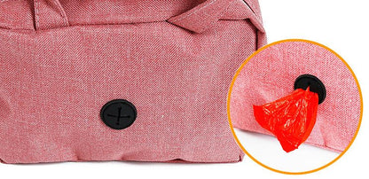 Purse Dog Leash, Accessory Holder and Waste Bag Dispenser
