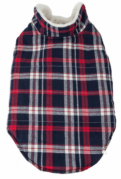 Classical Plaided Insulated Dog Coat Jacket