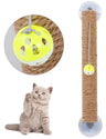 Claw' Sisal Rope and Toy Suction Cup Stick Shaped Cat Scratcher