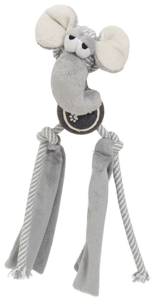 Rope Squeaker and Crinkle Tennis Dog Toy