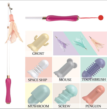 Customizeable and Extendable 10-in-1 Attachment Laser Cat Teaser