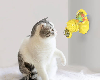 Rotating Suction Cup Spinning Cat Toy