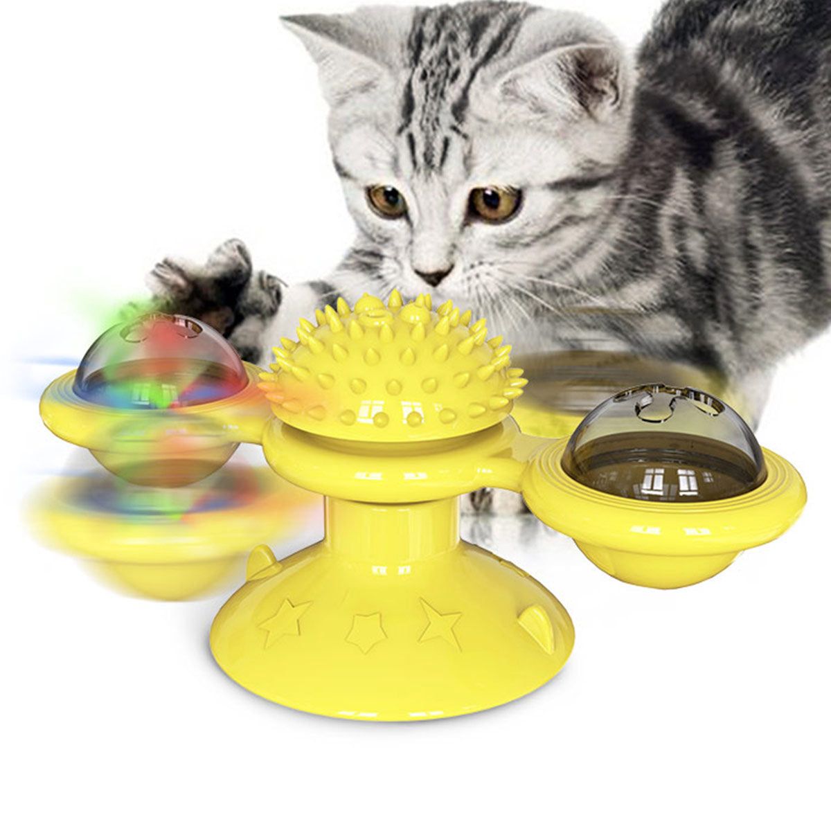 Rotating Suction Cup Spinning Cat Toy