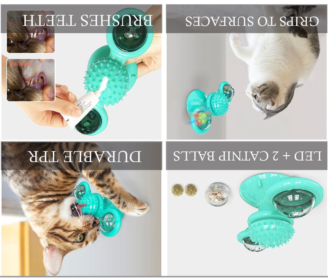 Rotating Suction Cup Spinning Cat Toy