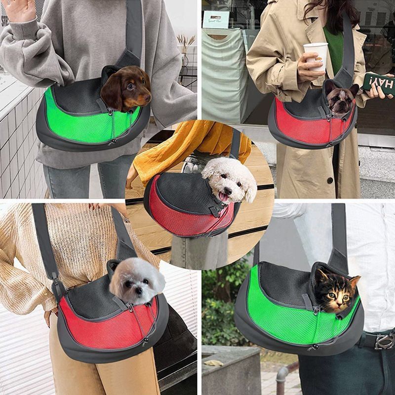 Pet Puppy Carrier S/L Outdoor Travel Dog Shoulder Bag Mesh Oxford