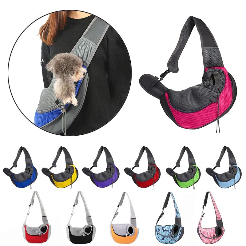 Pet Puppy Carrier S/L Outdoor Travel Dog Shoulder Bag Mesh Oxford