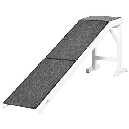 Pet Ramp for Dogs Non-Slip Carpet Top Platform Pine Wood 74 W X