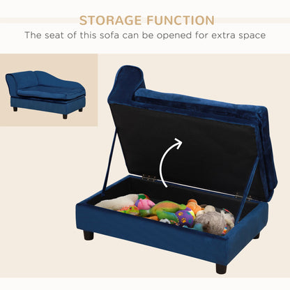 Pet Sofa Bed Couch with Storage, Pet Sofa for Cats and Small Dogs