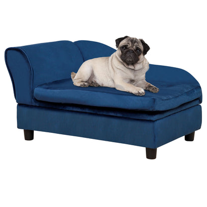 Pet Sofa Bed with Storage, Cushy Couch for Cats and Small Dogs