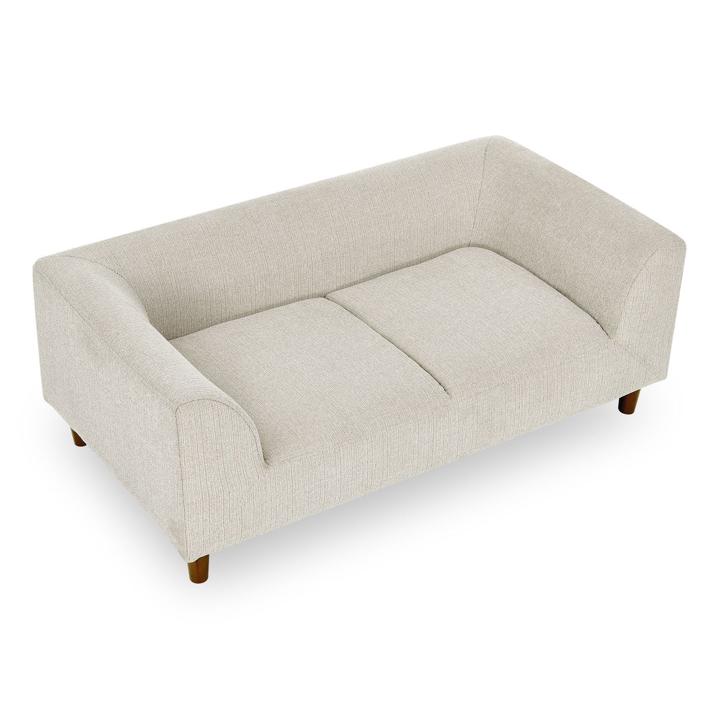 Pet Sofa with Backrest and Armrests, Modern Rectangular Pet Sofa