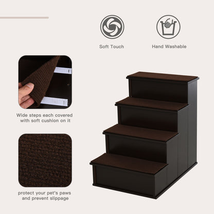 Pet Stairs, Pet Steps with Cushioned Removable Covering