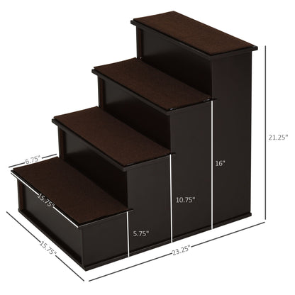 Pet Stairs, Pet Steps with Cushioned Removable Covering