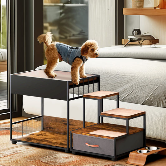 Pet Step Window Perch,Bunk Beds Window Perch for Dogs Bedside