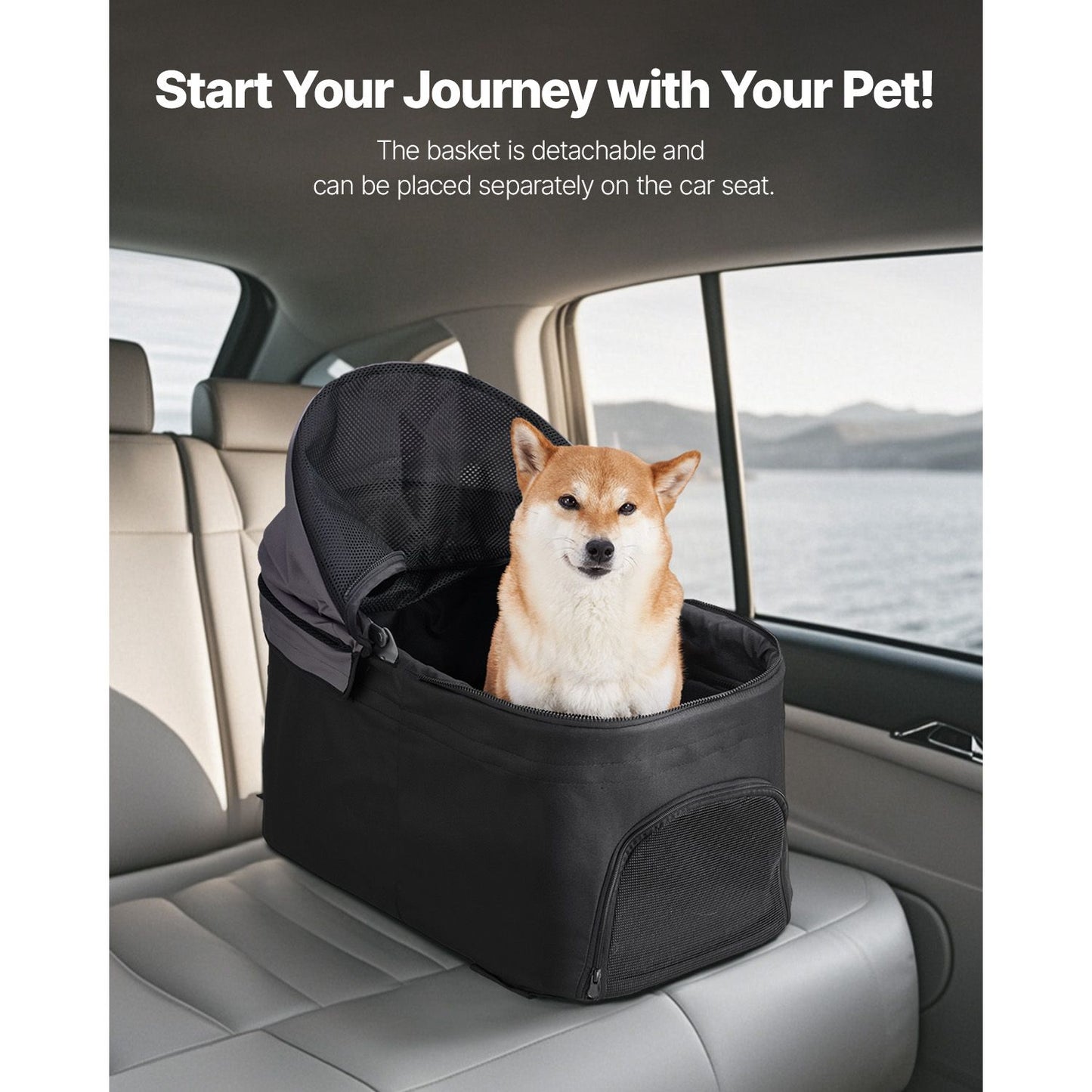 Pet Stroller, 35 Lbs Weight Capacity, Foldable Dog Stroller Cart, 4