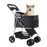 VEVOR Pet Stroller, 35 Lbs Weight Capacity, Foldable Dog Stroller Cart, 4