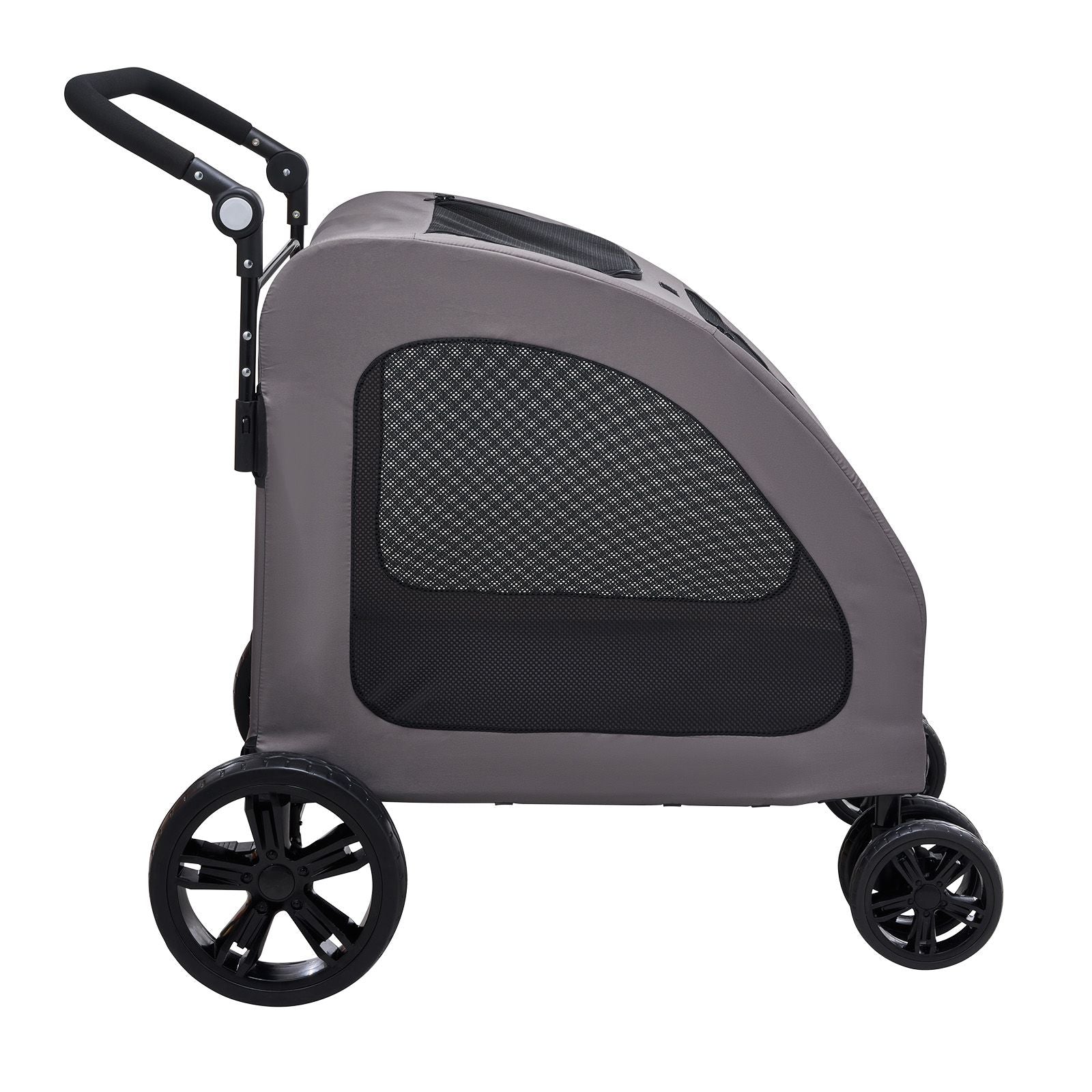 Pet Stroller, 4 Wheels Dog Stroller with Brakes, 160lbs Weight