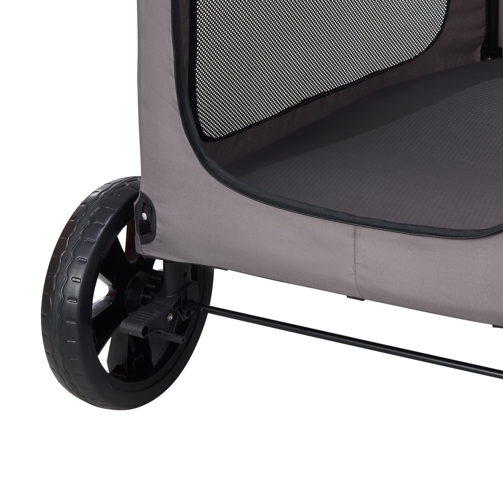 Pet Stroller, 4 Wheels Dog Stroller with Brakes, 160lbs Weight