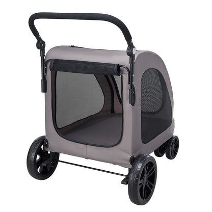 Pet Stroller, 4 Wheels Dog Stroller with Brakes, 160lbs Weight