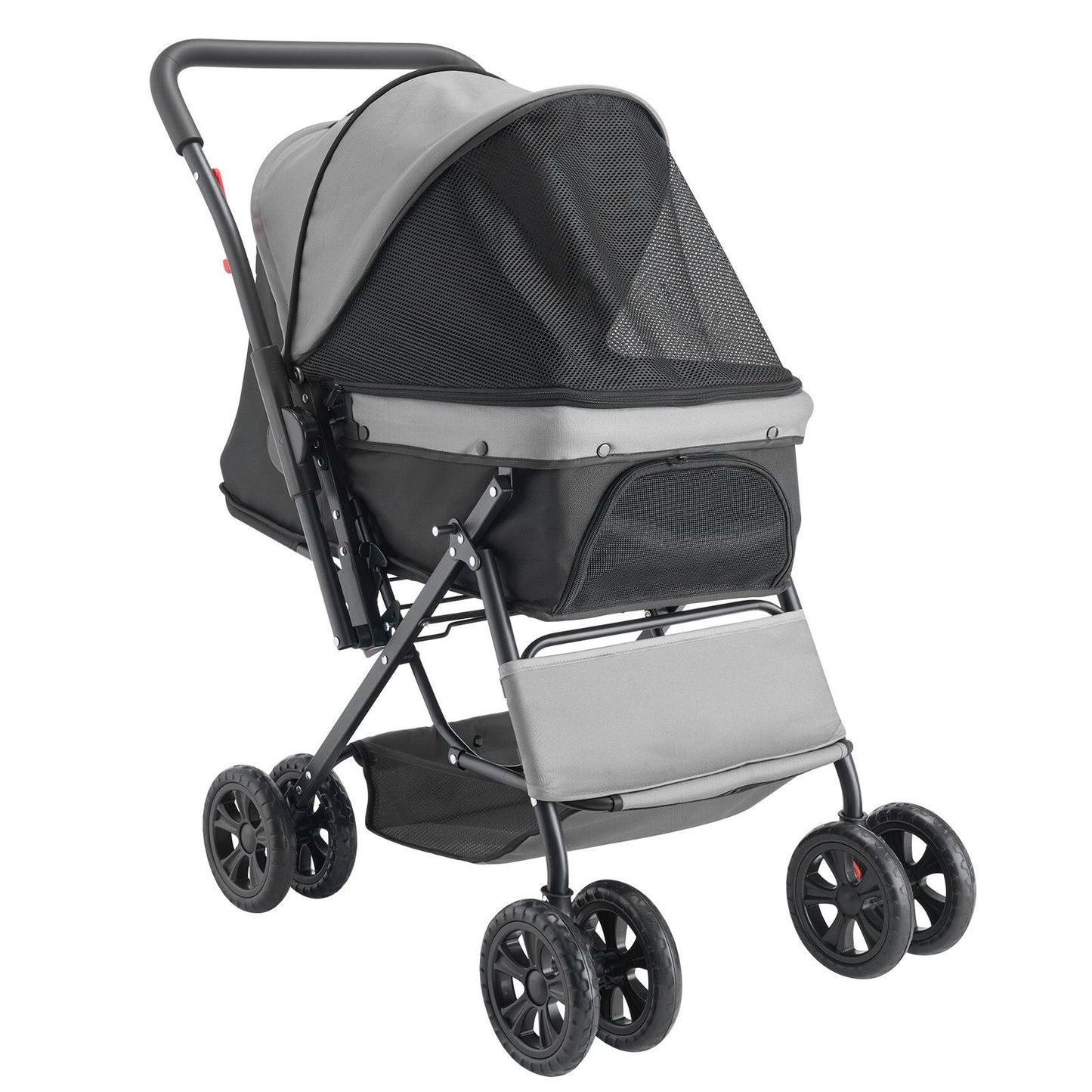 Pet Stroller, 44 Lbs Weight Capacity, Foldable Dog Stroller Cart, 4