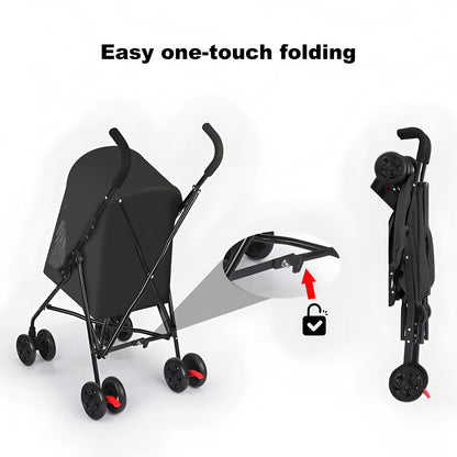 Pet Stroller for Small Dogs Cats with Mesh Ventilation, Lightweight