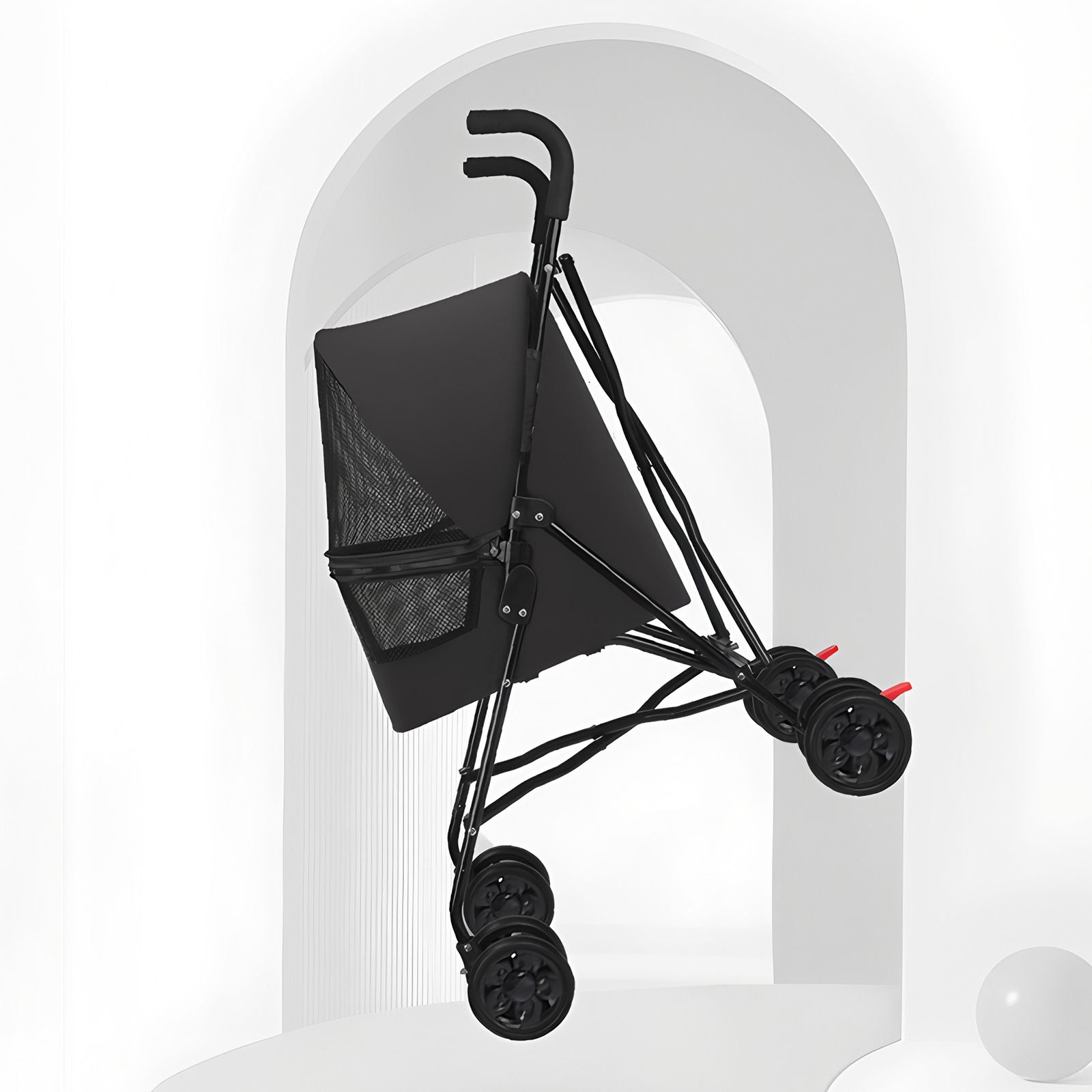 Pet Stroller for Small Dogs Cats with Mesh Ventilation, Lightweight