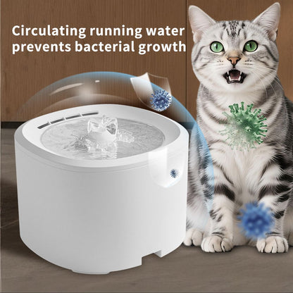 Pet Water Fountain 3L, Sleep-Level Quiet Automatic Cat Water