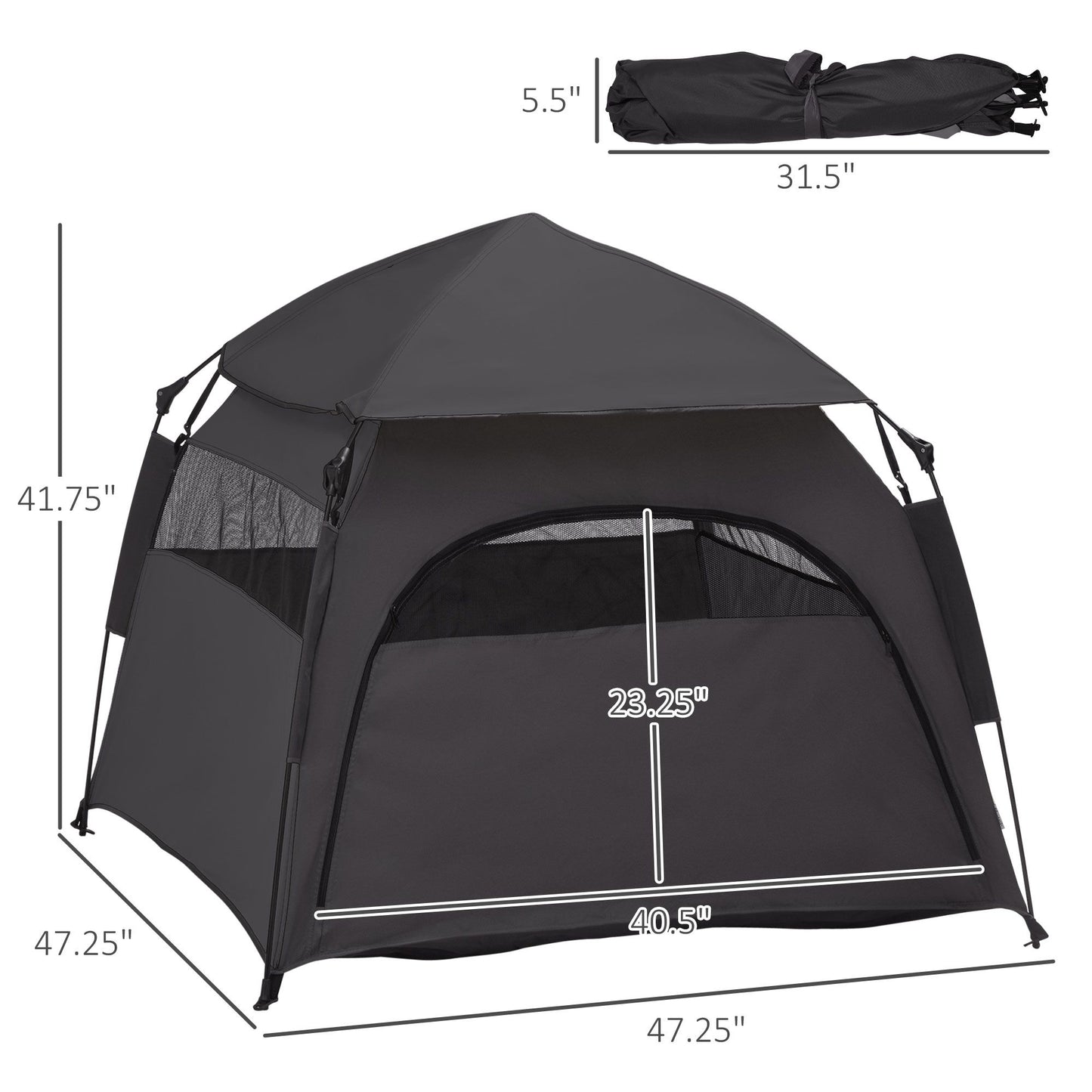 Pop up Dog Tent for Extra Large and Large Dogs with Carry Bag
