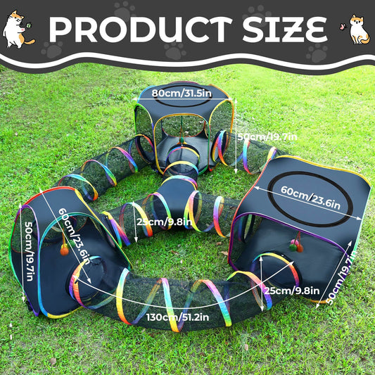 Portable Cat Enclosure - 7-in-1 Outdoor Catio with Tent & Tunnel