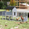 Portable Mobile Chicken Coop with Nesting Box, Sleeping Room, Run