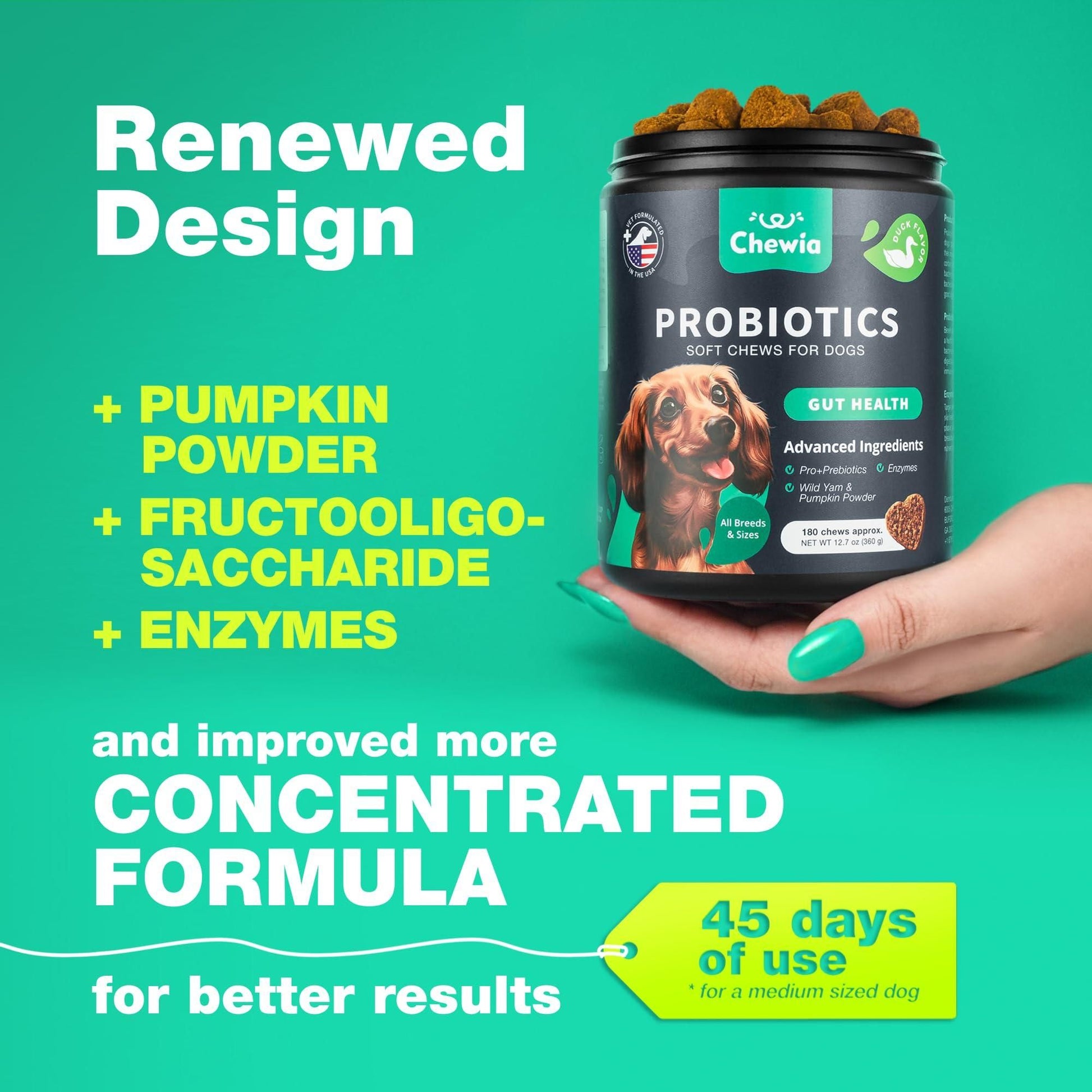 Dog Probiotic Chews with Pumpkin & Digestive Enzymes