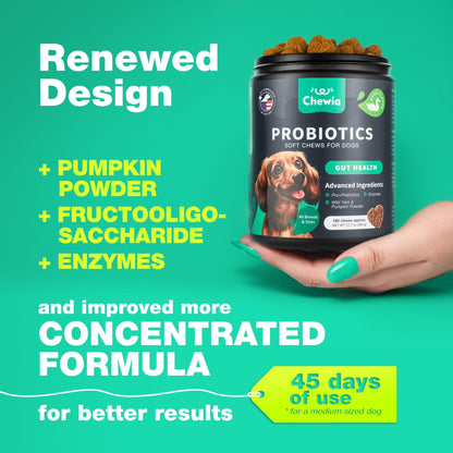 Dog Probiotic Chews with Pumpkin & Digestive Enzymes