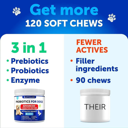 Probiotics for Dogs, Gut Health & Digestive Support Chews