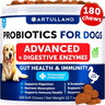 Probiotics for Dogs 180 Chews, Prebiotics & Digestive Enzymes