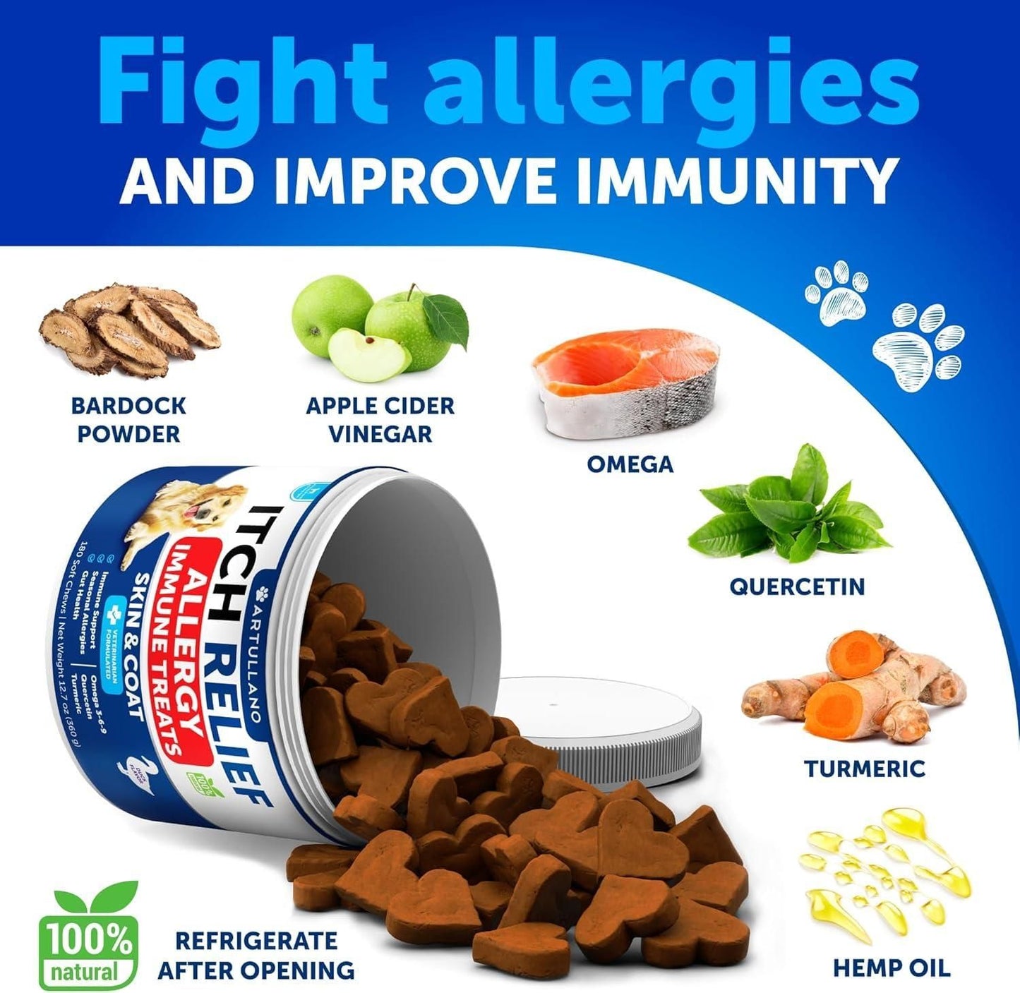 Probiotics for Dogs 180 Chews, Prebiotics & Digestive Enzymes