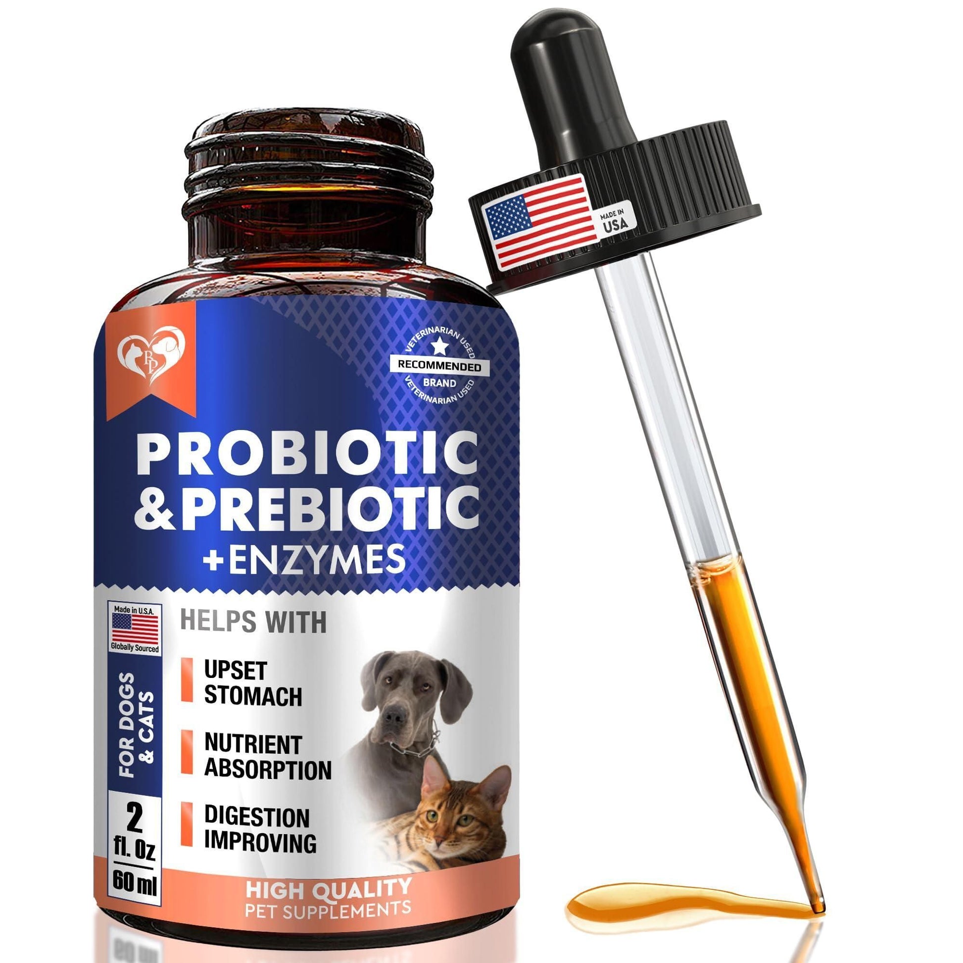 Probiotics & Prebiotics with Enzymes for Dogs & Cats