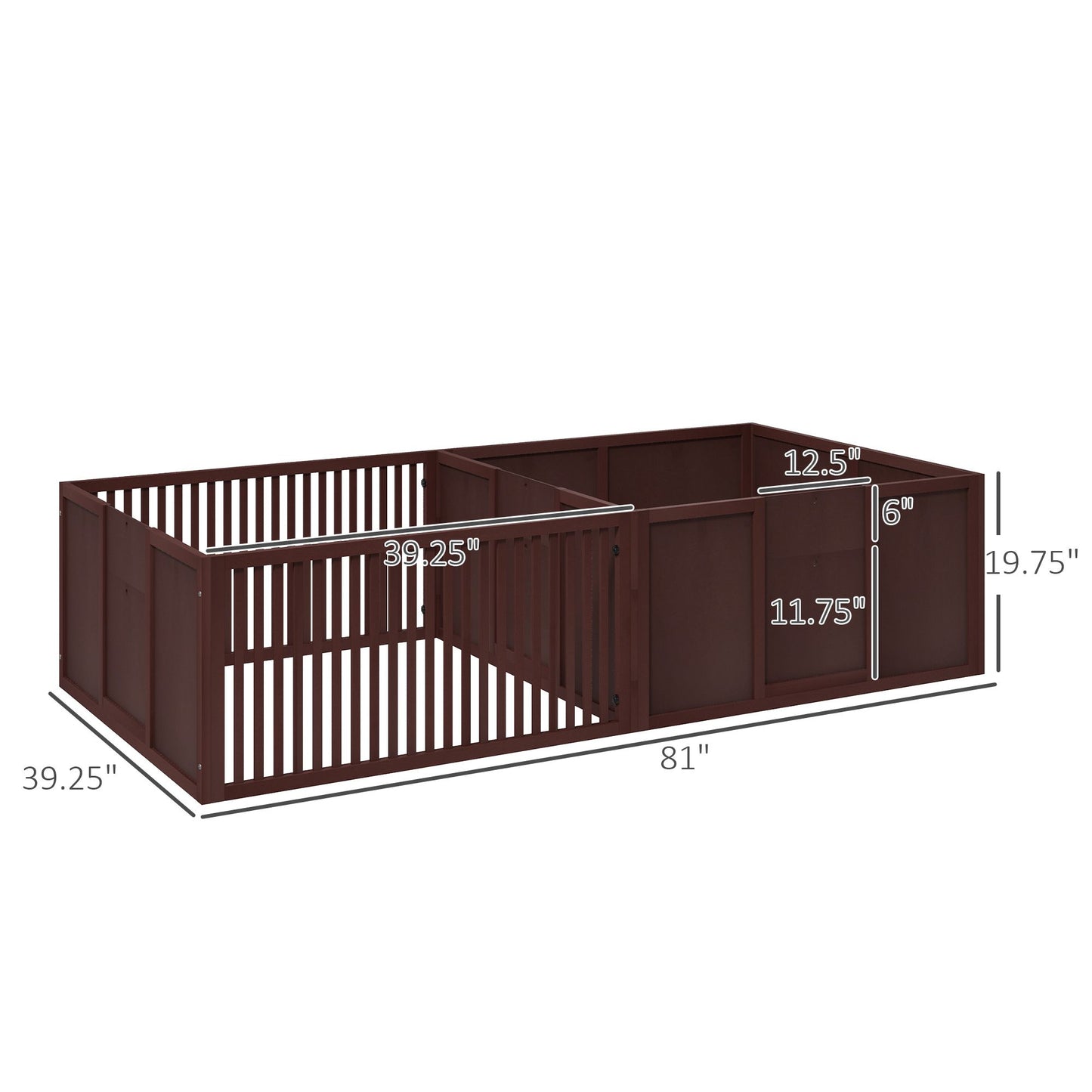 Puppy Whelping Box with Removable Doors Indoor Playpen Supplies