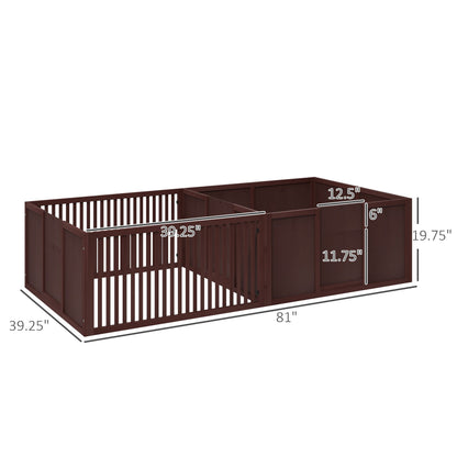 Puppy Whelping Box with Removable Doors Indoor Playpen Supplies