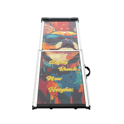 Retractable Aluminum Dog Ramp, Portable Pet Steps for Cars Trucks