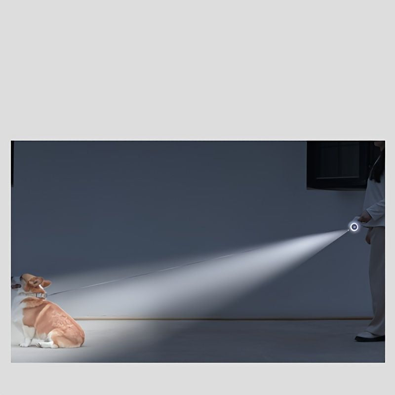 Retractable Dog Leash with LED Flash Light; Adjustable Tractor Rope