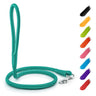 Waudog Rolled Leather Dog Leash 4Ft * 0.4 in for Small Medium
