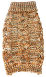 Royal Bark Heavy Cable Knitted Designer Fashion Dog Sweater, Style LMKY