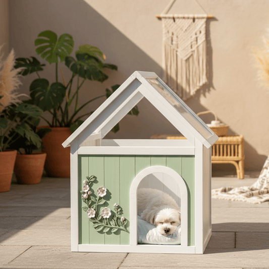 SAGE FSC-Certified Cedar Indoor Cat House with Clear Acrylic Roof –