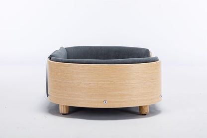 Scandinavian Style Elevated Dog Bed Pet Sofa with Solid Wood Legs