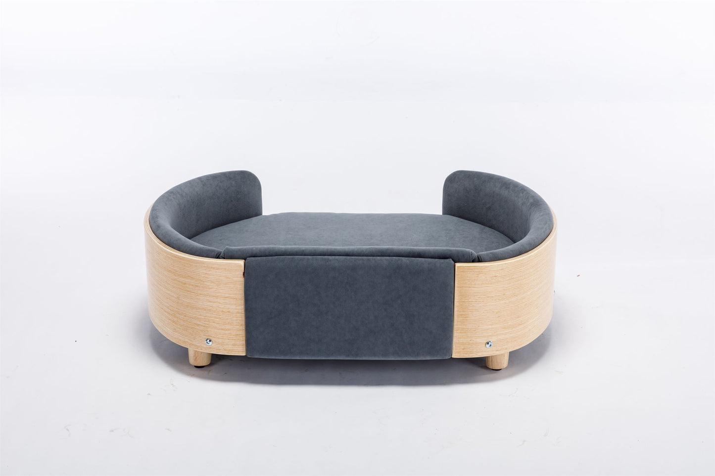 Scandinavian Style Elevated Dog Bed Pet Sofa with Solid Wood Legs