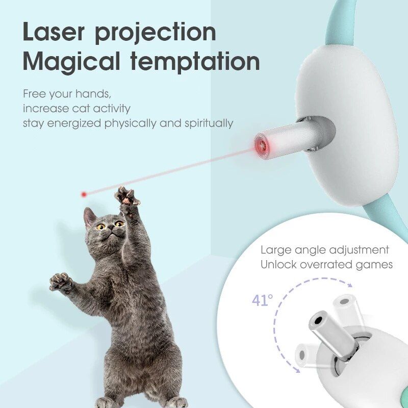 Smart Laser Tease Cat Collar Electric USB Charging Kitten Wearable